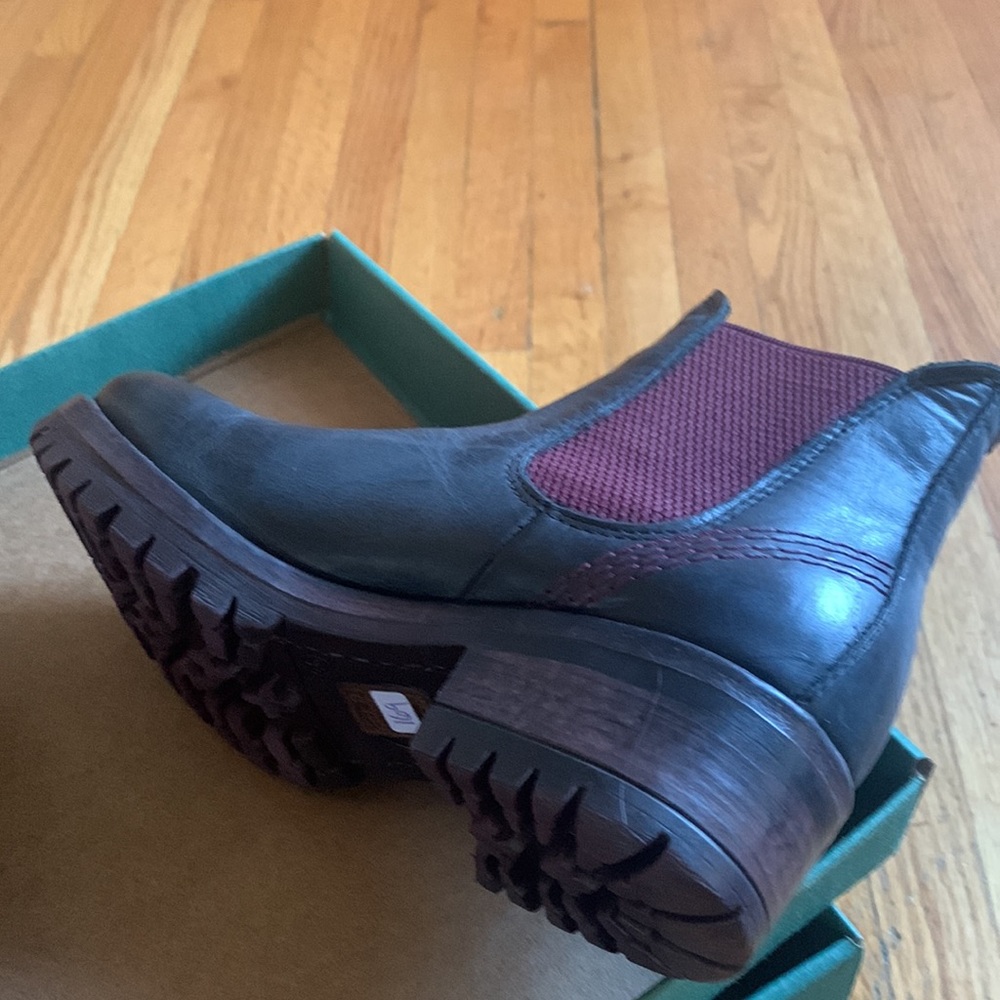 Bueno Boots Florida Black Genuine Leather, Bordeaux Elastic - Picture 6 of 6